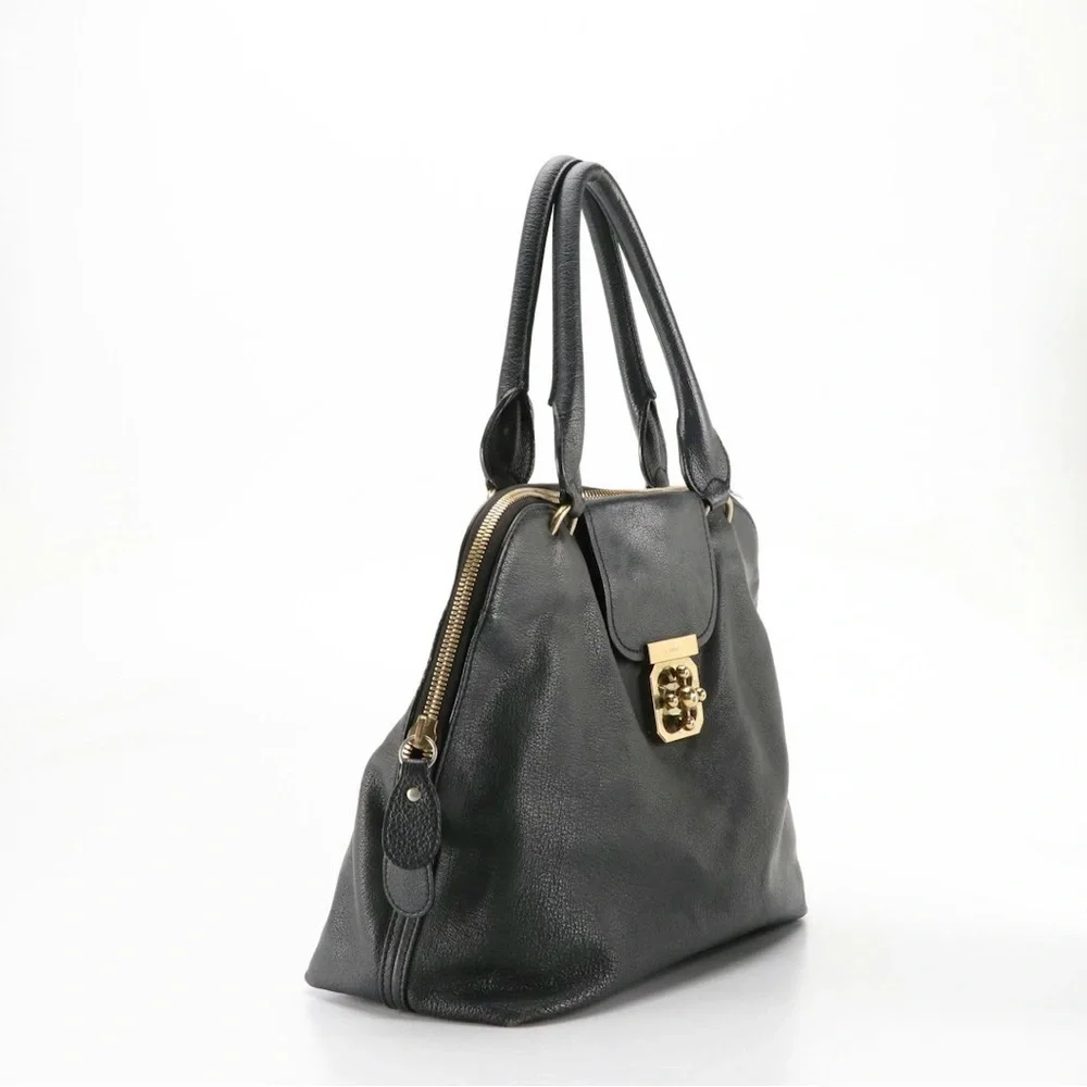 CHLOE BLACK LEATHER 